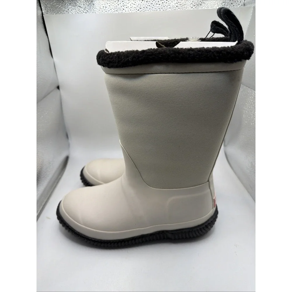 Hunter Women Sherpa White Rubber Fleece‎ Lined Rain Boots. Size 6
